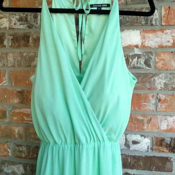 Gianni Bini szXS Mint Green Chiffon Maxi - Picture 3 of 7